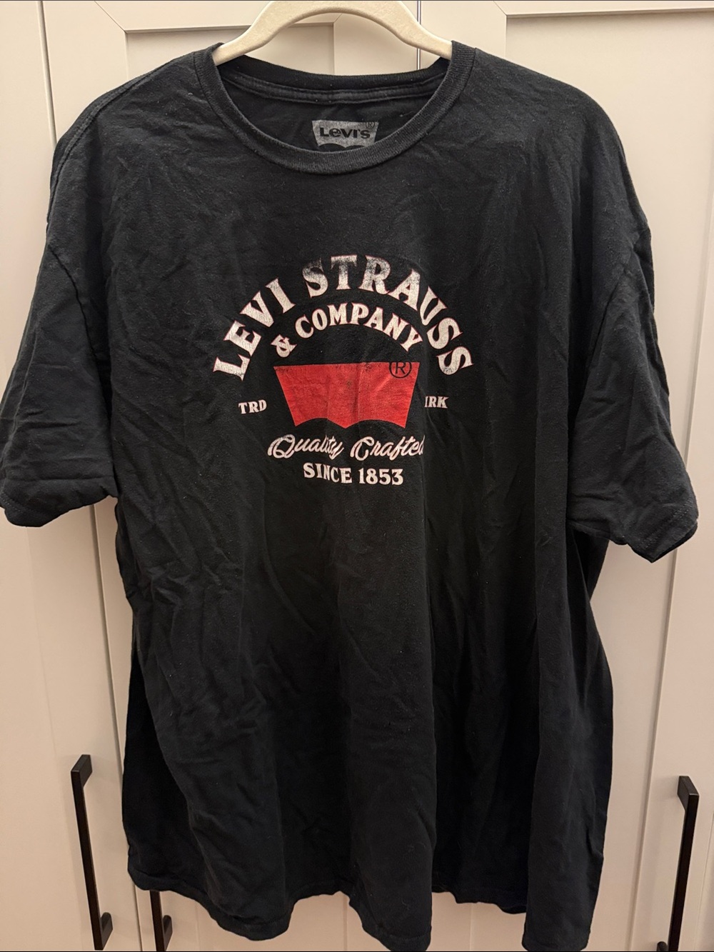 Levi's Black Short-Sleeve Tee with Red Logo